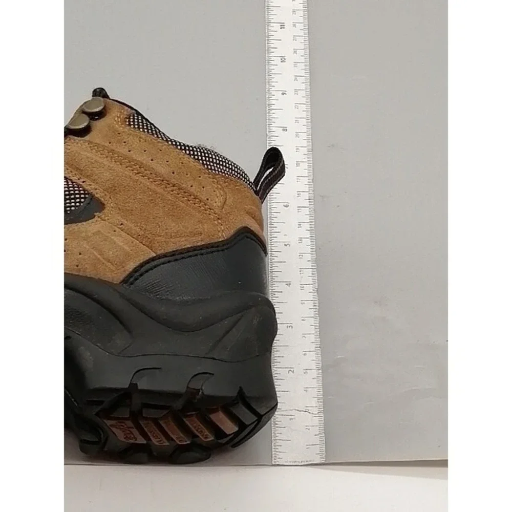 Wrangler Shoes Mens Work Boot Brown Leather Lace Up Steel Toe Slip Resistant 5.5